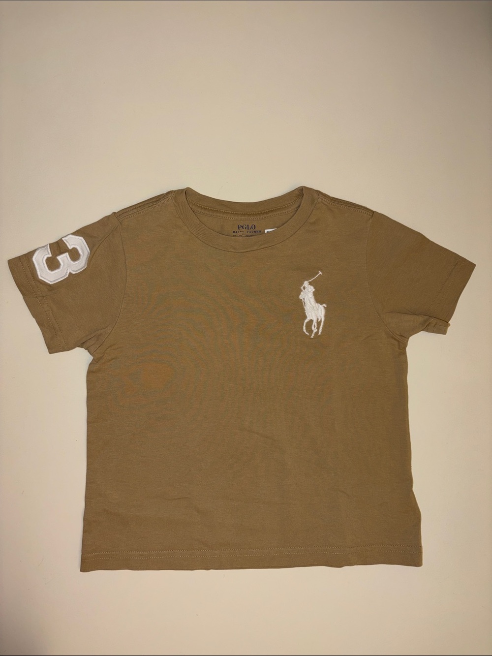 Polo by Ralph Lauren Kids Tan Short Sleeve Tee with White Pony
